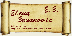 Elena Bunanović vizit kartica